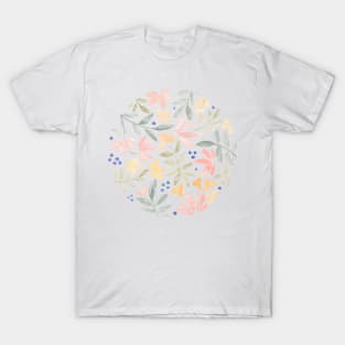 Colourful Floral Circle Watercolour T-Shirt